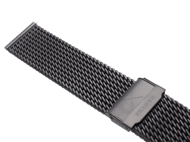 Oryginalna bransoleta Skagen Falster 3 SKT5207 czarna mesh 22mm